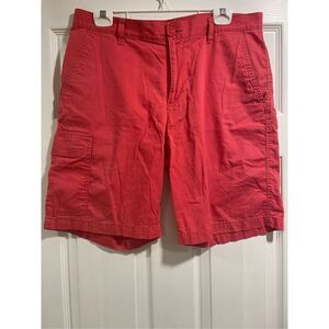 Columbia Mens coral Regular Fit Cargo Shorts Size 34